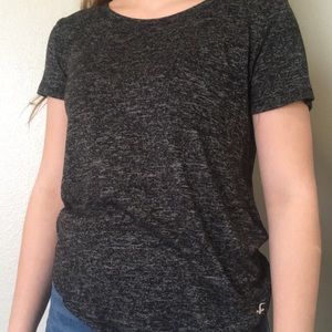 Gray and white pocket tee